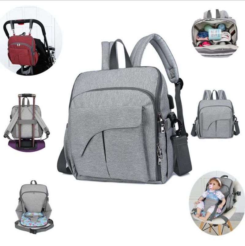 Diaper Backpack Bag Multi Function Handbag with USB Port Dining Seat Chair Nappy Bags Travel Backpack Baby Stroller Organizer 15pcs DW4795
Diaper Backpack Bag Multi Function Handbag with USB Port Dining Seat Chair Nappy Bags Travel Backpack Baby Stroller Organizer 15pcs DW4795