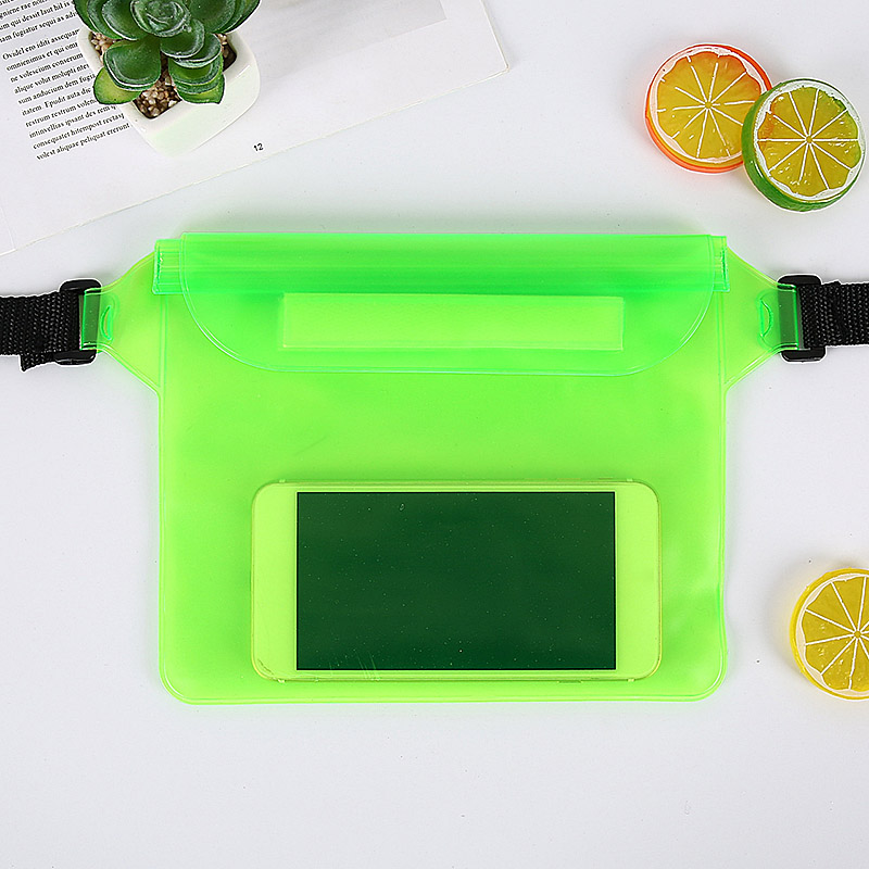 The New Three-layer Sealed Storage Bag PVC Waterproof Waist Bag Outdoor Beach Mobile Phone Waterproof Bag