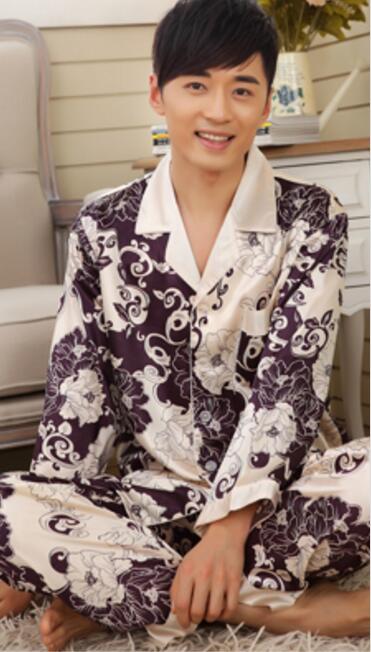 Wholesale-Women Men Winter Rayon Silk Fleece Sleepwear Pajama Set Couples Robes Nightwear