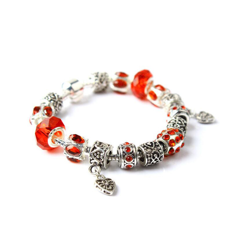 Wholesale- European Charm Bead Pandora Bracelet for Women's Crystal 6 colors Snake Bone Bracelet Jewelry
Wholesale- European Charm Bead Pandora Bracelet for Women's Crystal 6 colors Snake Bone Bracelet Jewelry