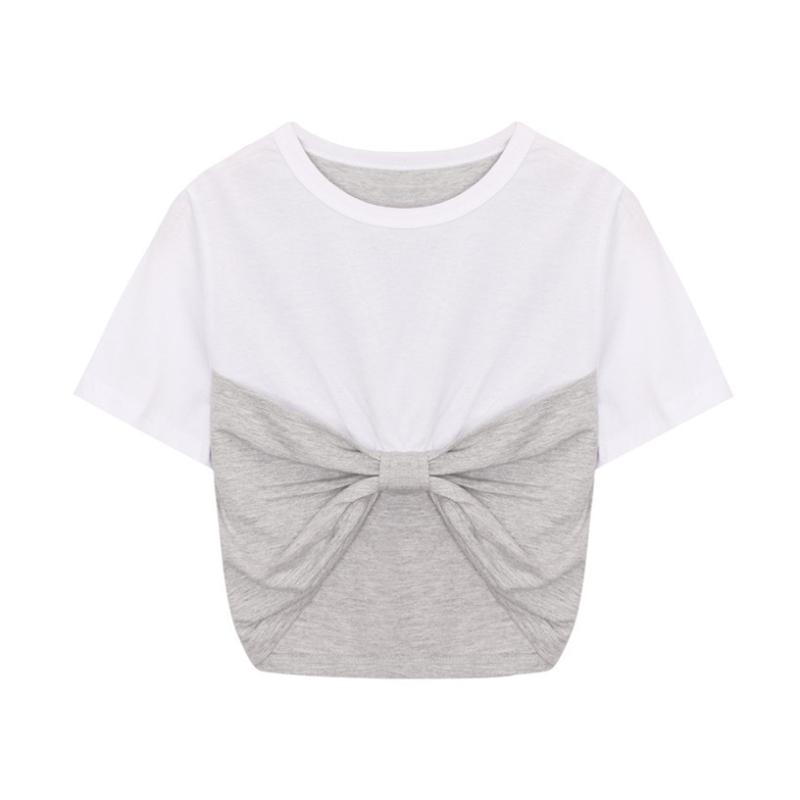 Bowknot Slim Waist Women T - Shirt Short Sleeve Summer Short Style Ladies Sexy Fashion Simple Tee Top
Bowknot Slim Waist Women T - Shirt Short Sleeve Summer Short Style Ladies Sexy Fashion Simple Tee Top