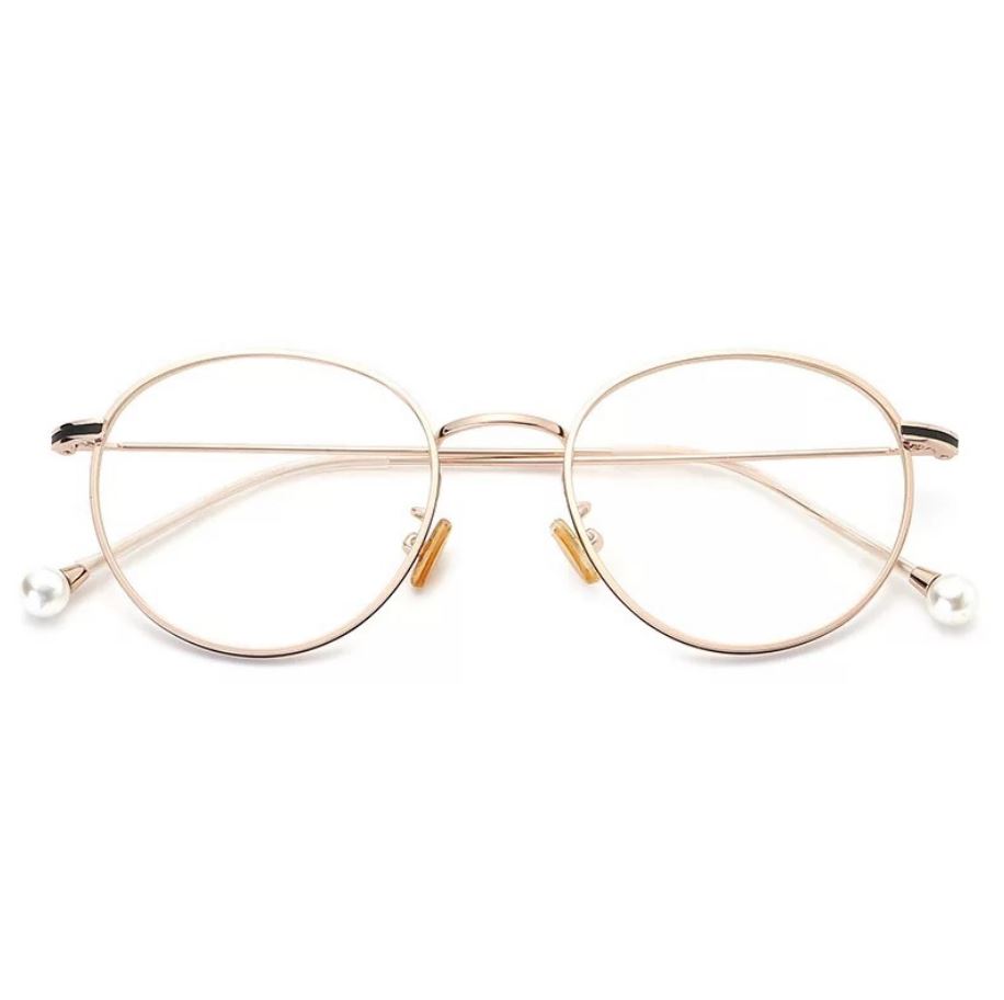 Wholesale-Anti-blue Light Pearl glasses Metal Simple Stylish Sunglassess Five Choices Protect the Eyes Decorations Glasse