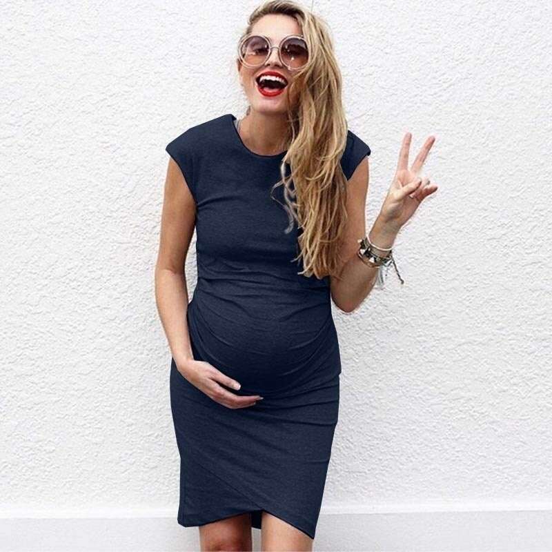 2020 Dress For Pregnant Women Pregnancy Women Fashion Solid Color Sleeveless Maternity Pregnat Comfortable Midi Dresses, Blue
2020 Dress For Pregnant Women Pregnancy Women Fashion Solid Color Sleeveless Maternity Pregnat Comfortable Midi Dresses, Blue