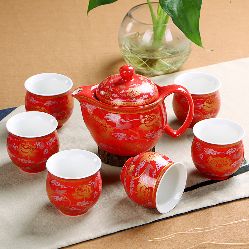 Wedding decoration Chinese Tea sets 6pcs insulation teacup 1pcs teapot. Kung Fu tea wholesale The highest sales The most creativ T191024
Wedding decoration Chinese Tea sets 6pcs insulation teacup 1pcs teapot. Kung Fu tea wholesale The highest sales The most creativ T191024