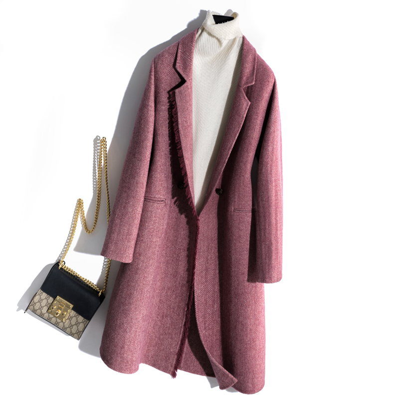 100% wool 2019 woolen coat Europe and America Japan and South Korea V collar buckle solid color coat, Beige
100% wool 2019 woolen coat Europe and America Japan and South Korea V collar buckle solid color coat, Beige