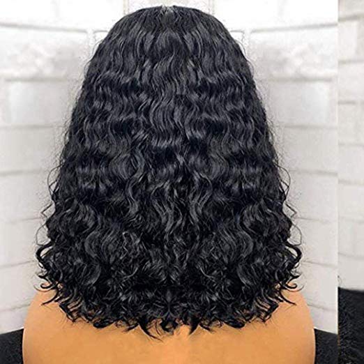Human Hair Lace Front 13x4 Wigs Bob 10 Inch 130 Density Brazilian Short Wig curly Hairs Natural Color