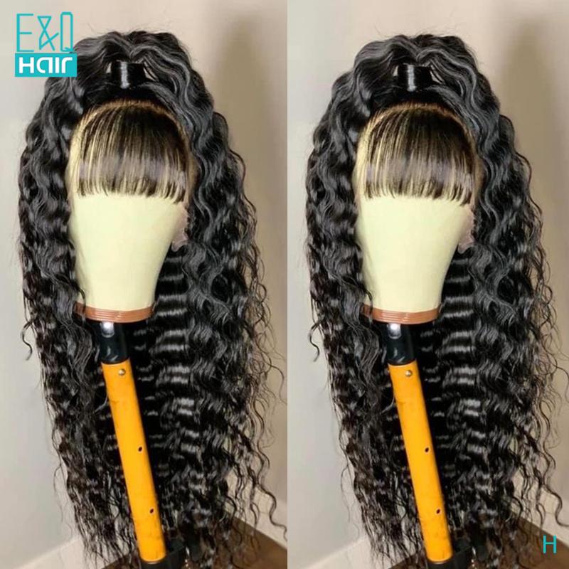 Transparent Lace Wig Deep Wave 13x6 Lace Front Human Hair Wigs With Bangs For Women PrePlucked Brazilian Remy Front Wig 150, As pic
Transparent Lace Wig Deep Wave 13x6 Lace Front Human Hair Wigs With Bangs For Women PrePlucked Brazilian Remy Front Wig 150, As pic