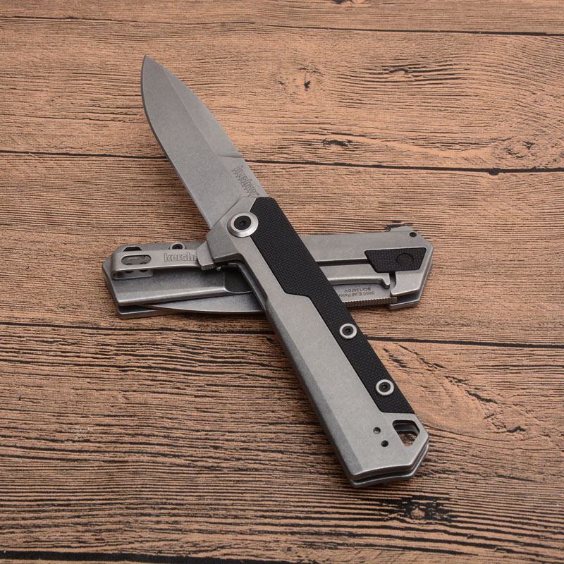 Promotion 3860 Assisted Open Flipper Folding Knife 8Cr13Mov Stone Wash Drop Point Blade Steel + G10 Handle EDC