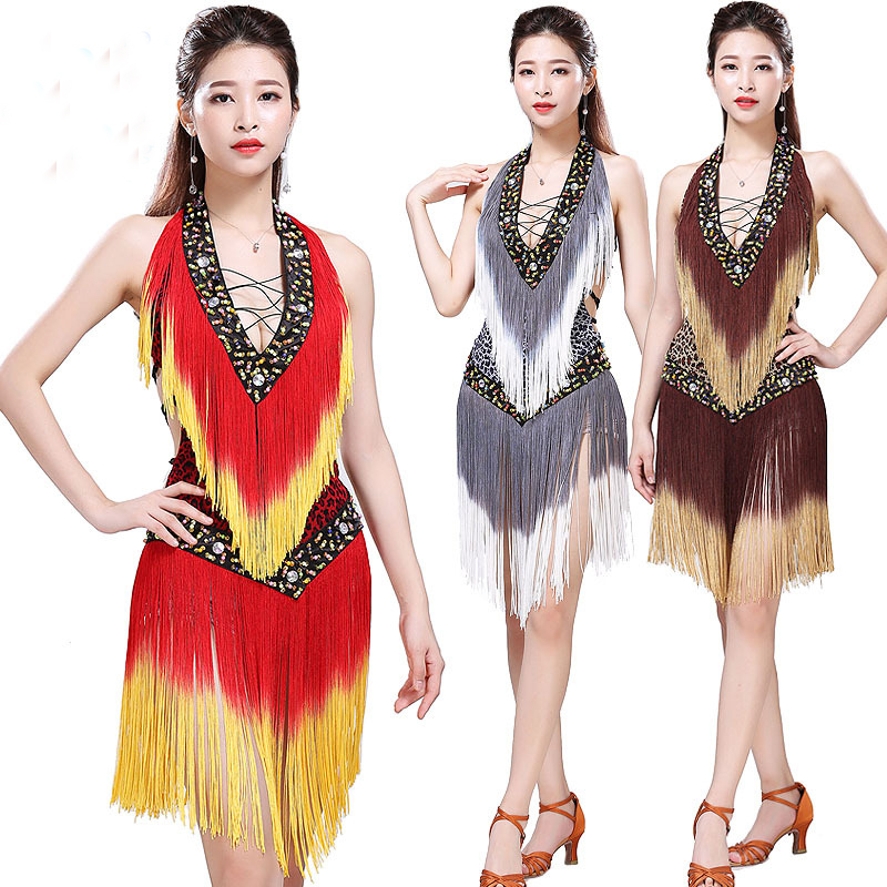 1920s Sexy Cheap Fringe Latin Dance Dress Women Professional Latin Skirt Samba Dance Salsa Dresses, Brown
1920s Sexy Cheap Fringe Latin Dance Dress Women Professional Latin Skirt Samba Dance Salsa Dresses, Brown