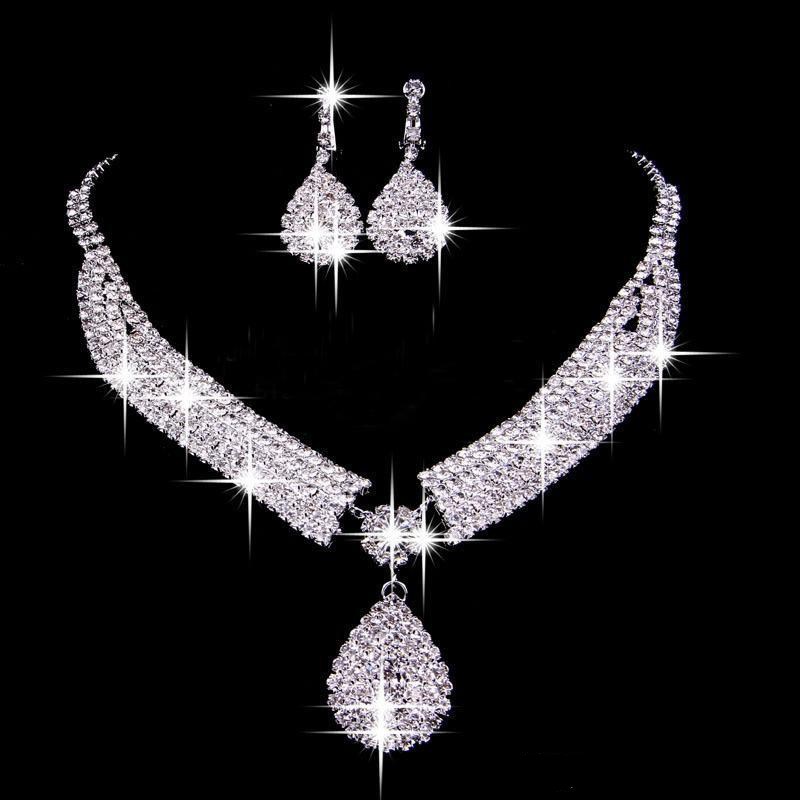 Wedding Accessories Bride Jewelry Sets Necklace Earrings Two Pieces Wedding Party Accessories Earclip Banquet Women Jewelry
Wedding Accessories Bride Jewelry Sets Necklace Earrings Two Pieces Wedding Party Accessories Earclip Banquet Women Jewelry