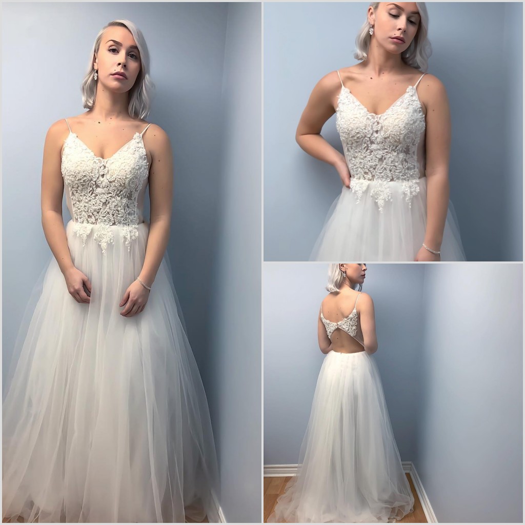 Bohemian Luxury Tulle Applique Tears Zipper Wedding Dresses Princess Gown Spaghetti Floor Length Cathedral Bridal Gowns, White
Bohemian Luxury Tulle Applique Tears Zipper Wedding Dresses Princess Gown Spaghetti Floor Length Cathedral Bridal Gowns, White