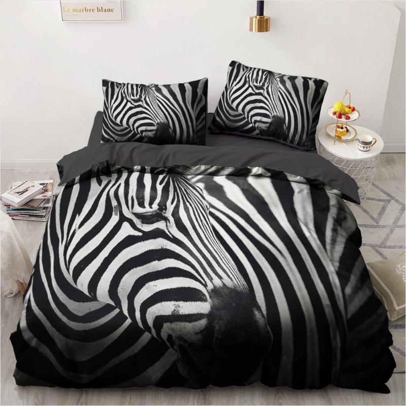 3D Bedding Sets Black Duvet Quilt Cover Set Comforter Bed Linen Pillowcase King Queen 220x230cm Size Animal Zebra Design Printed, Zebra002-black
3D Bedding Sets Black Duvet Quilt Cover Set Comforter Bed Linen Pillowcase King Queen 220x230cm Size Animal Zebra Design Printed, Zebra002-black