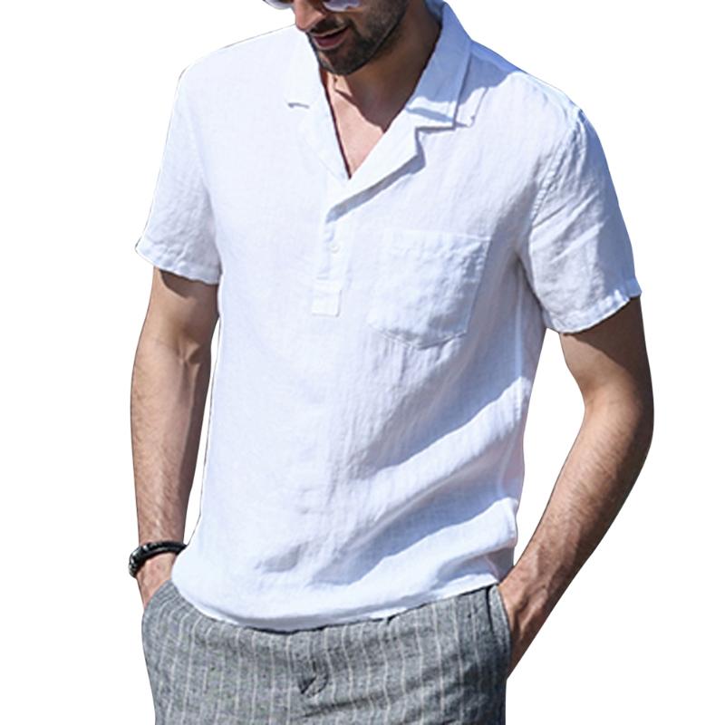Men Fashion Casual Summer Shirt Solid Cotton Linen Slim-Fit Holiday Short Sleeves Button Blouse Top Men's Clothes, Black
Men Fashion Casual Summer Shirt Solid Cotton Linen Slim-Fit Holiday Short Sleeves Button Blouse Top Men's Clothes, Black