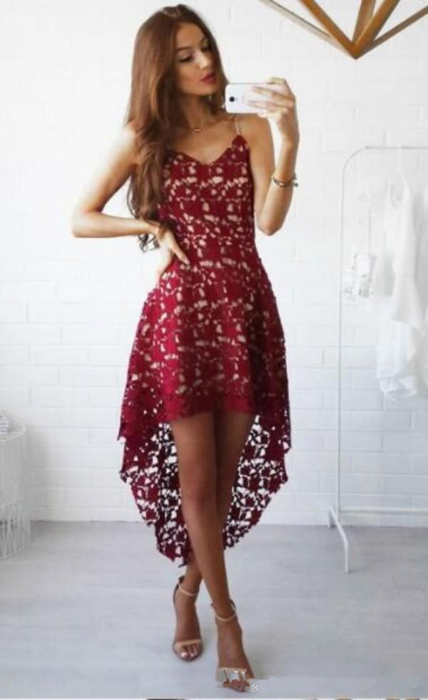 Burgundy Lace Hi Low Party Dresses Spaghetti Occasion Straps Cocktail Dress Cheap High Quality Short Front Long Back Formal Wear, Blue
Burgundy Lace Hi Low Party Dresses Spaghetti Occasion Straps Cocktail Dress Cheap High Quality Short Front Long Back Formal Wear, Blue