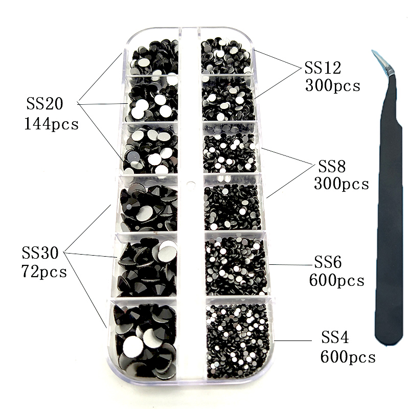 1 Set Crystal Rhinestone Multi-size 3D Charms Flat-back AB Clear Nail Stones Gems Nail Art Decorations Black Rhinestones
1 Set Crystal Rhinestone Multi-size 3D Charms Flat-back AB Clear Nail Stones Gems Nail Art Decorations Black Rhinestones