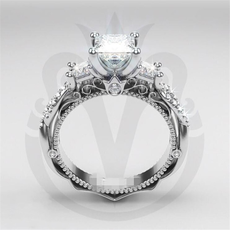 Sterg Sier White Topaz & CZ Dia Eternity Ring | Handmade Jewelry a16c