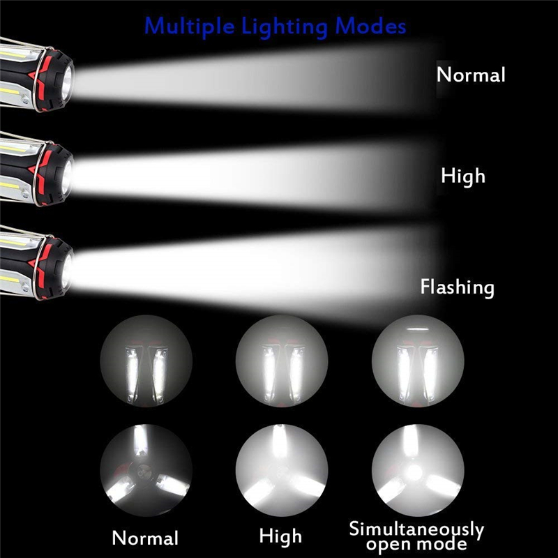 Lantern Spotlight LED Portable Tent Lighting Waterproof COB Outdoor Work Light USB Rechargeable for Emergency Camping