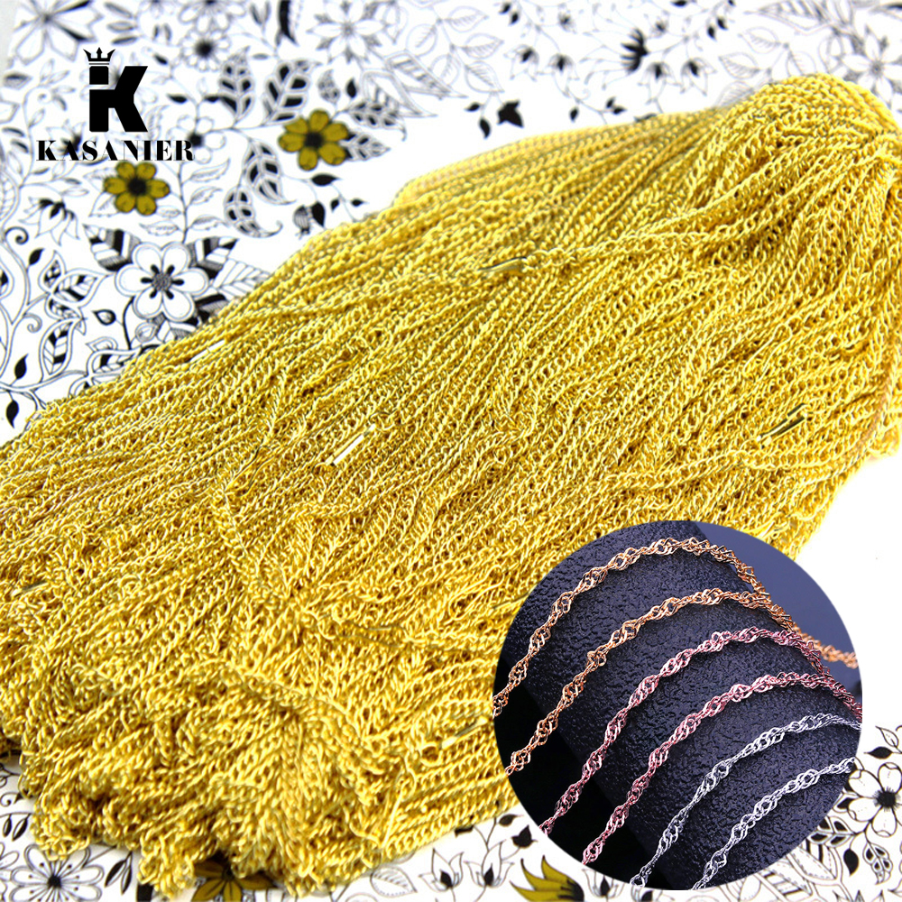 10pcs/lot Wholesale Water Wave Chains Necklace for Women Party Wedding Fashion Jewelry Chains Silver /Gold /Rose gold 16
10pcs/lot Wholesale Water Wave Chains Necklace for Women Party Wedding Fashion Jewelry Chains Silver /Gold /Rose gold 16