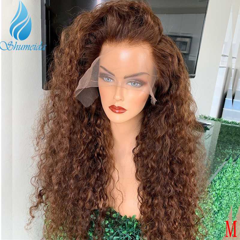 SMD 13*6 Lace Front Wigs with Baby Hair 180% Density Brown Color Curly Human Hair Wigs Brazilian Remy Human Wig Pre Plucked, As pic
SMD 13*6 Lace Front Wigs with Baby Hair 180% Density Brown Color Curly Human Hair Wigs Brazilian Remy Human Wig Pre Plucked, As pic
