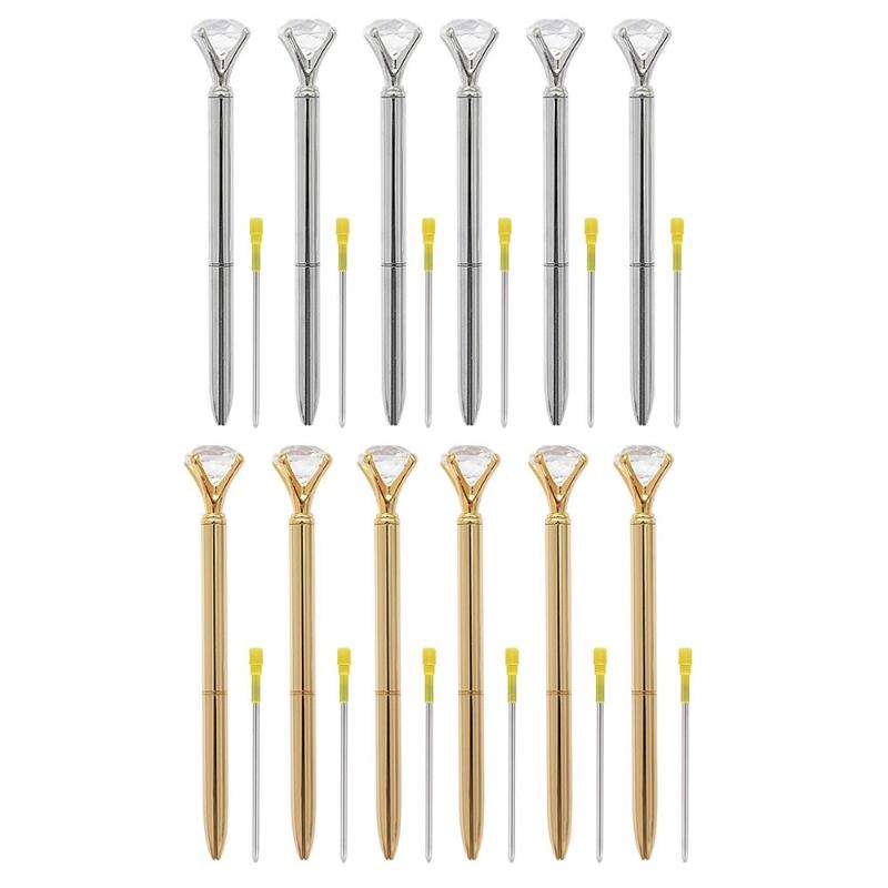 Diamond Tip Pens Big Diamond Pen Rhinestones Crystal Metallic Ballpoint Pens Bla, Yellow
Diamond Tip Pens Big Diamond Pen Rhinestones Crystal Metallic Ballpoint Pens Bla, Yellow