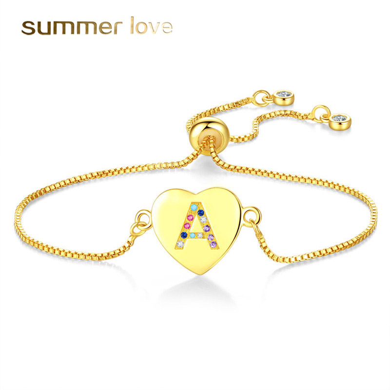 Fashion 26 Initial Letter Charm Bracelet Gold Plated Cubic Zirconia 26 A to Z Adjustable English Alphabet Bracelet for Women Jewelr Gift
Fashion 26 Initial Letter Charm Bracelet Gold Plated Cubic Zirconia 26 A to Z Adjustable English Alphabet Bracelet for Women Jewelr Gift