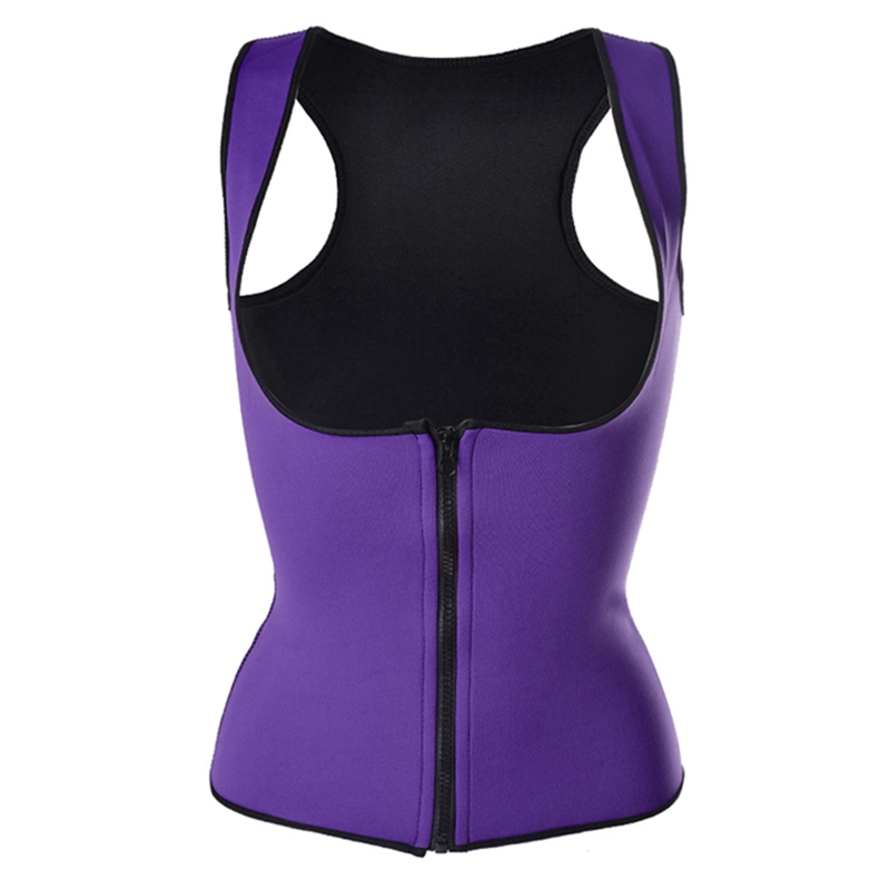 2020 Women Vest Neoprene Corset Zippered Workout Sauna Suit Waist Cincher Trainer Hot Shaperwear Body Waist Support Slim