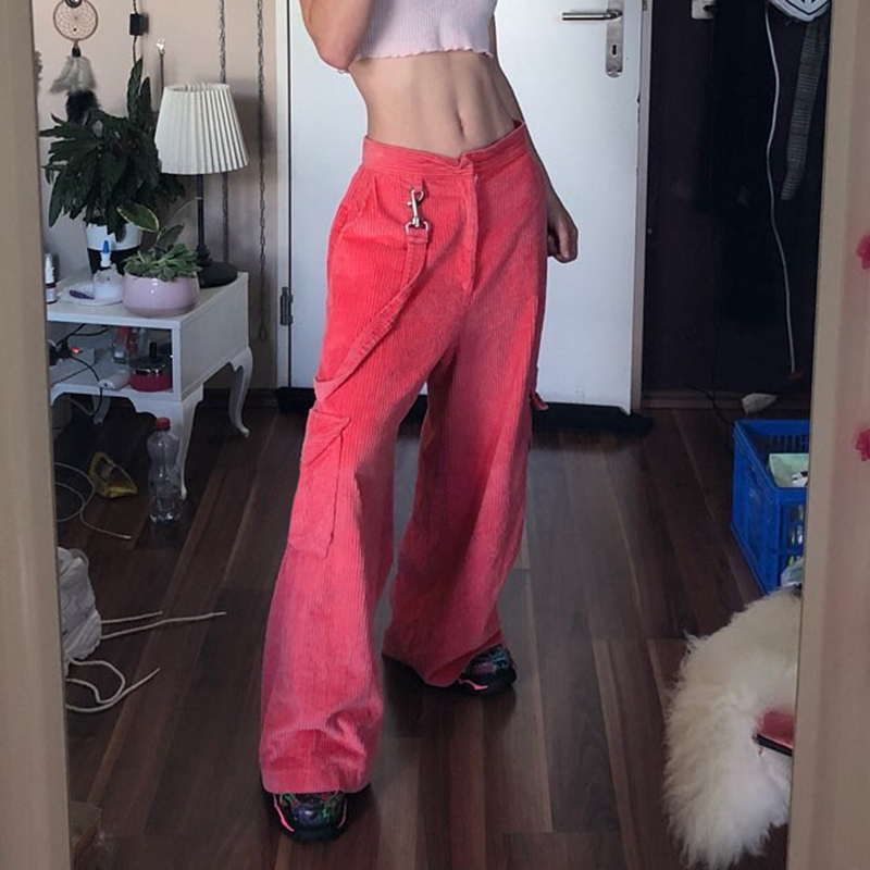 European Vintage hip-hop casual women punk streetwear trousers corduroy solid color Harajuku ins high waist loose wide leg pants
European Vintage hip-hop casual women punk streetwear trousers corduroy solid color Harajuku ins high waist loose wide leg pants