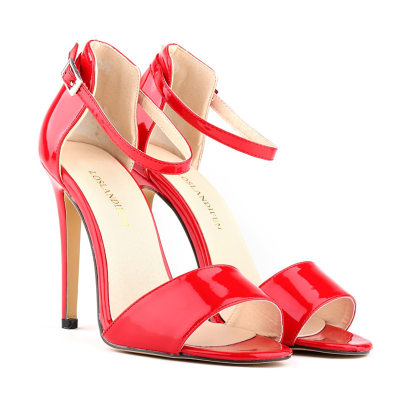 Women's high heels new summer sandals fine heel super high heel 11CM open toe sexy heels patent leather women's shoes, Black
Women's high heels new summer sandals fine heel super high heel 11CM open toe sexy heels patent leather women's shoes, Black