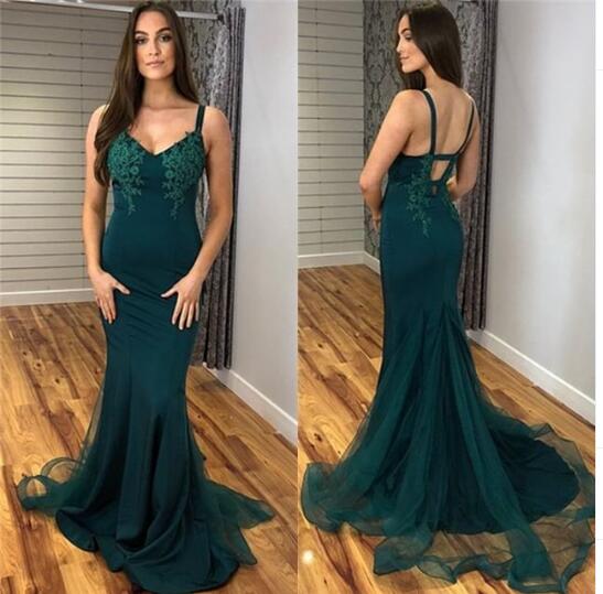 Dark Green New Mermaid Prom Dresses Long Robes de cocktail 2019 Spring Beach Elegant Evening Formal Dresses Vestidos De Quinceañera, Silver
Dark Green New Mermaid Prom Dresses Long Robes de cocktail 2019 Spring Beach Elegant Evening Formal Dresses Vestidos De Quinceañera, Silver