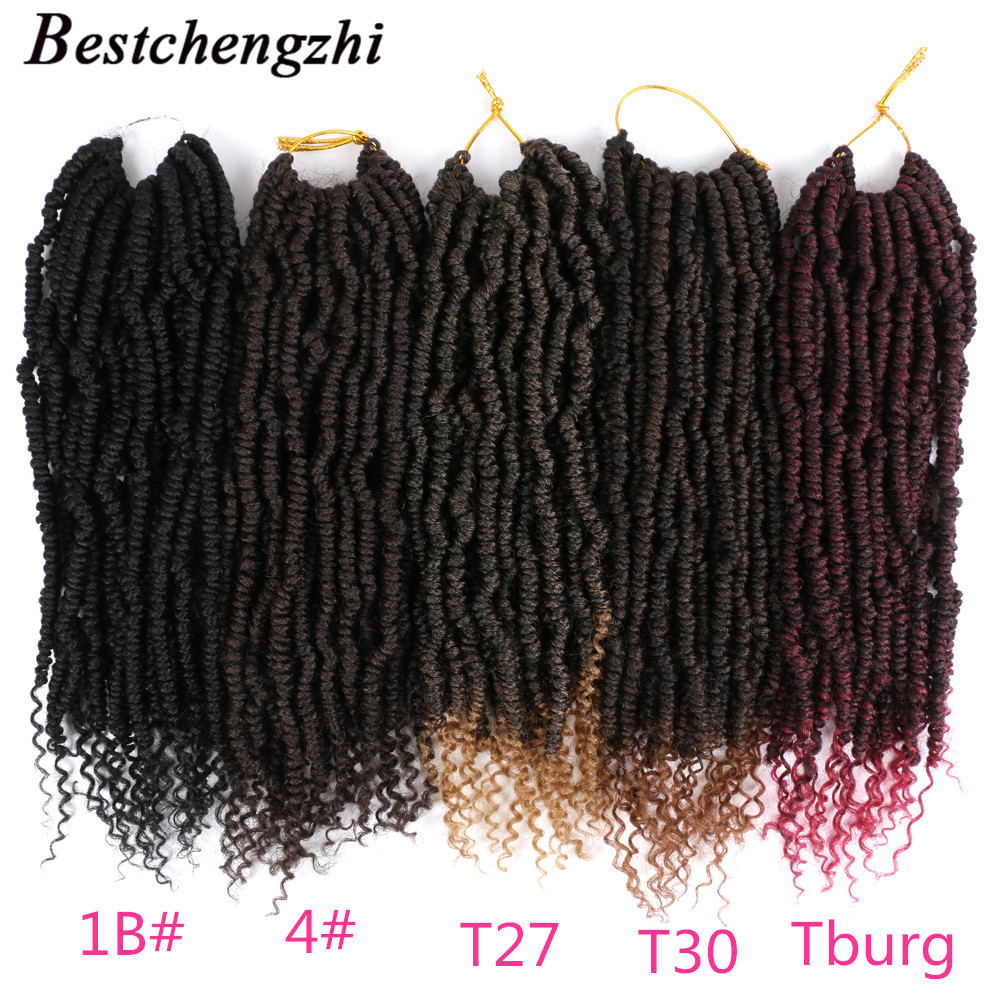 Passion Twist Hair Crochet Braids Hair 12 Inch Synthetic Ombre Pre looped Fluffy Spring Bomb Twists 60g/pcs Braiding Hair Extension, #1b
Passion Twist Hair Crochet Braids Hair 12 Inch Synthetic Ombre Pre looped Fluffy Spring Bomb Twists 60g/pcs Braiding Hair Extension, #1b