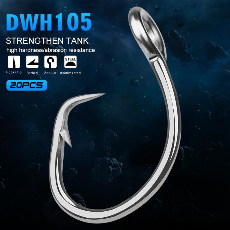 20pc SUNLURE Brand Saltwater Fishing Hook DWH105 Circle Hook 11/0#-16/0# Model stainless steel Fishhook Made in Taiwan
20pc SUNLURE Brand Saltwater Fishing Hook DWH105 Circle Hook 11/0#-16/0# Model stainless steel Fishhook Made in Taiwan
