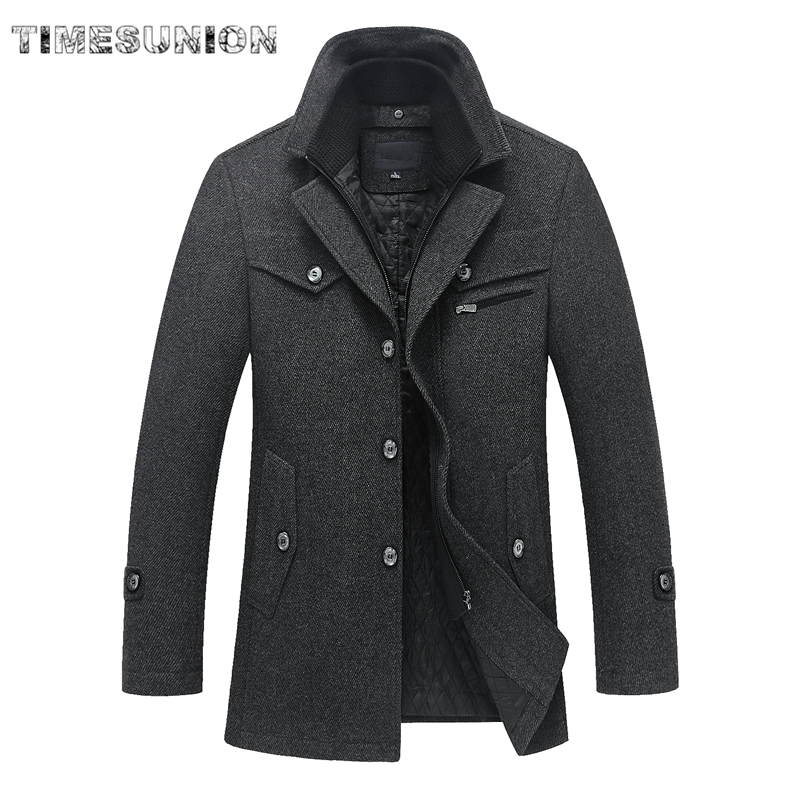 Winter Man Wool Coat Korean Fashion Brand Comfortable Warm Thick Wool Blends Woolen Pea Coat Male Trench Overcoat, Gray
Winter Man Wool Coat Korean Fashion Brand Comfortable Warm Thick Wool Blends Woolen Pea Coat Male Trench Overcoat, Gray