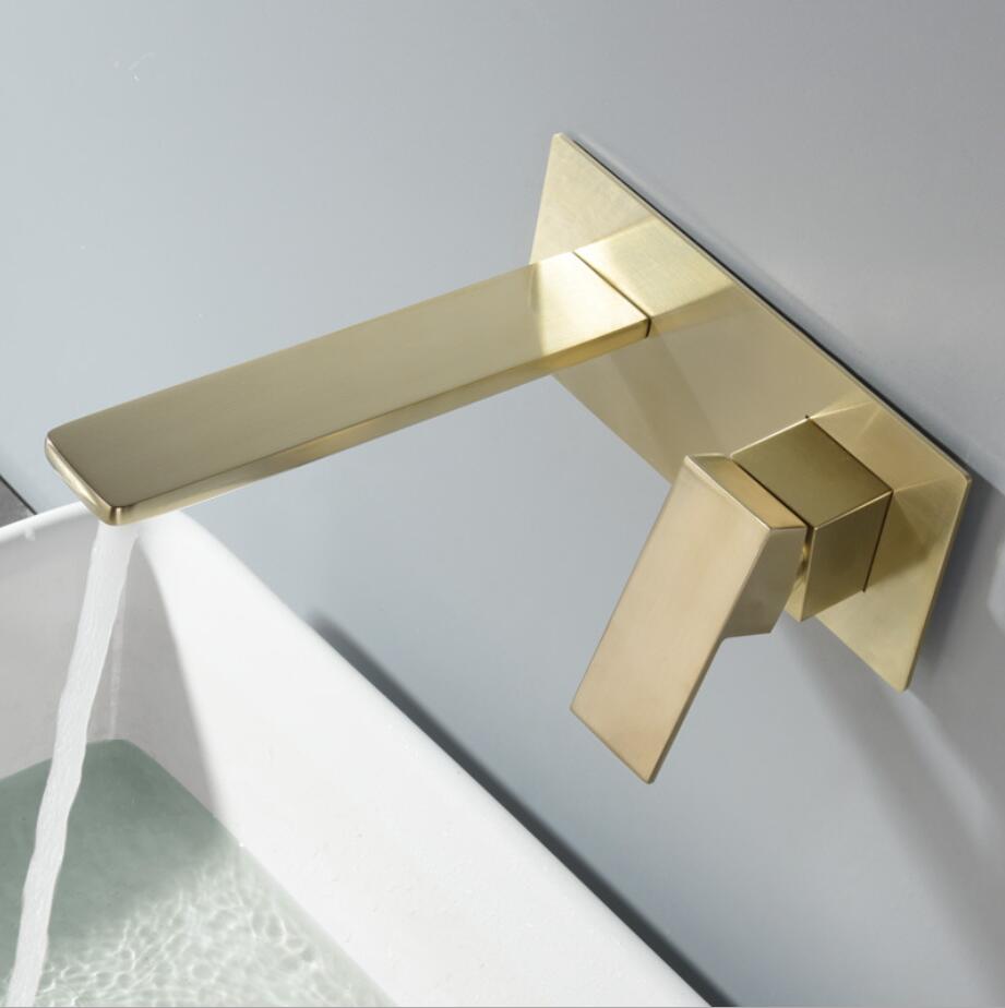 Modern Golden Bathroom Copper Basin Faucet Single Handle Sink Mixer Tap Concealed Wall Mounted
Modern Golden Bathroom Copper Basin Faucet Single Handle Sink Mixer Tap Concealed Wall Mounted