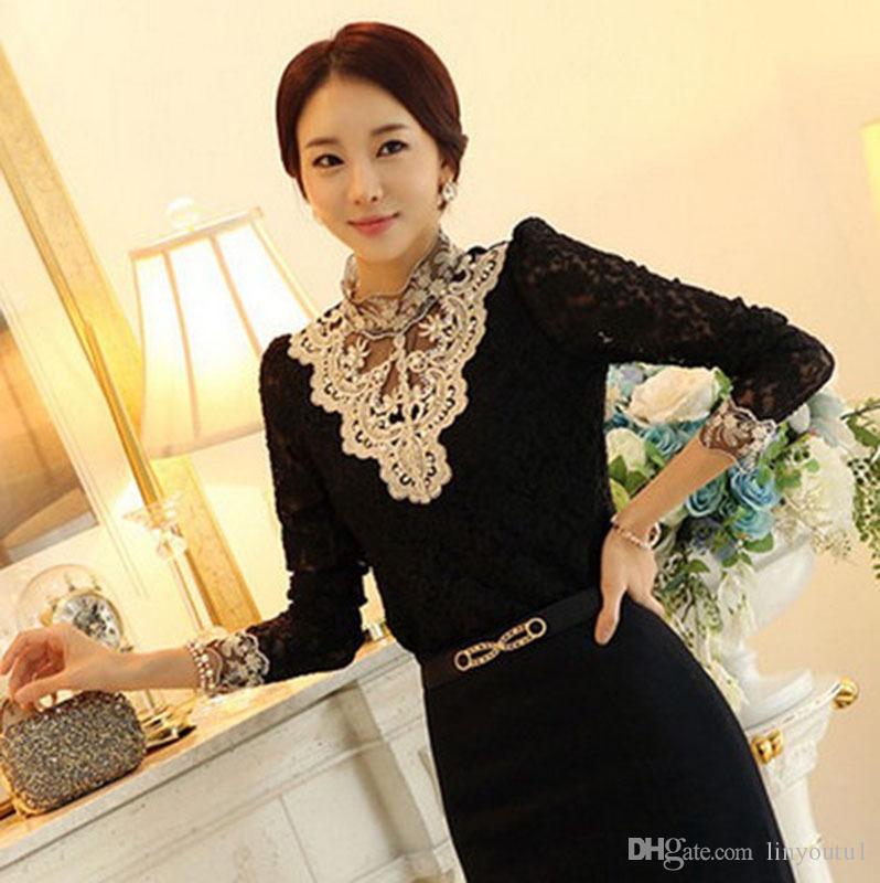 2020 New Women Sexy Embroidery Lace Blouse Feminine Stand Neck Long Sleeve Shirt Plus Size 3XL Blouse Tops, 2#
2020 New Women Sexy Embroidery Lace Blouse Feminine Stand Neck Long Sleeve Shirt Plus Size 3XL Blouse Tops, 2#