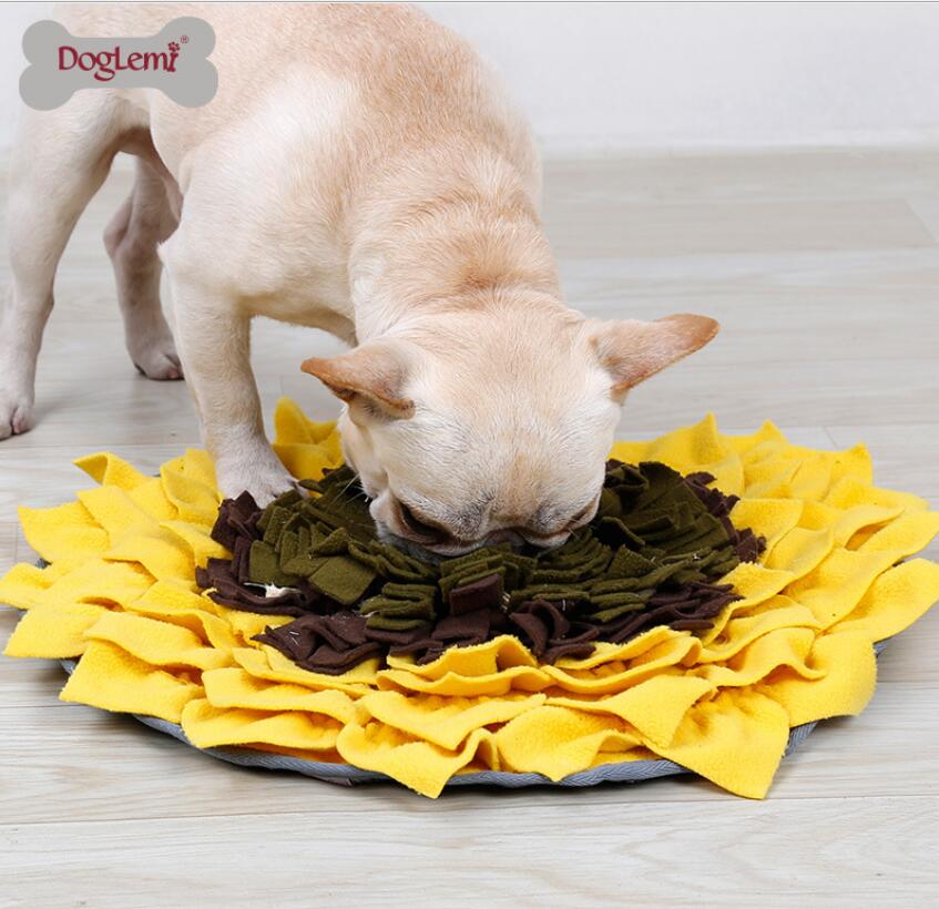 Round Sniffing Washable Puzzle Training Blanket Pet Multicolor Nasal Congestion Mat Dog Toys Accessories GD194