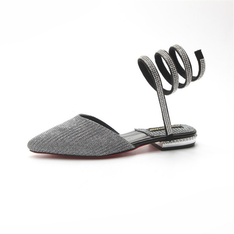 Hot Sale-summer Flat Sandals Women 2018 Summer Lady Shoes Women Pointed Toe Shoes Sandals Student Ladies Dress Shoes Sandalias Elegantes