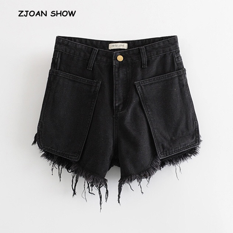 2019 New High Street Tassel hem Short Denim Shorts Vintage Women Short Pants Burr Hem Sexy Summer Jeans White Trousers, Black
2019 New High Street Tassel hem Short Denim Shorts Vintage Women Short Pants Burr Hem Sexy Summer Jeans White Trousers, Black