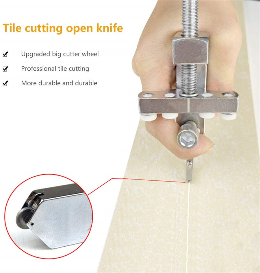 Easy Glide Glass and Tile Cutter 2in1Professional Cutter for Thick Glass Mosaic and Tiles Glass Cutter Cutting Tool with Handle 1490457