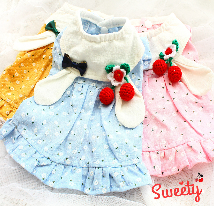 Dog clothes dog dresses breathable cool cotton and linen fabric 3 colors cute bunny ears cherry pet outfit everyday wear poodle, Yellow
Dog clothes dog dresses breathable cool cotton and linen fabric 3 colors cute bunny ears cherry pet outfit everyday wear poodle, Yellow
