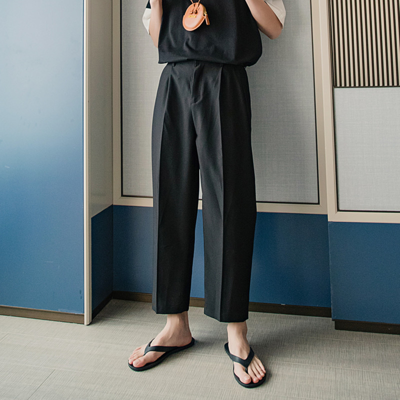 EWQ / men' wear vintage streetear casual suit pants male 2020 summer Korean fashion wide leg pants loose straight trousers 2907, Black
EWQ / men' wear vintage streetear casual suit pants male 2020 summer Korean fashion wide leg pants loose straight trousers 2907, Black