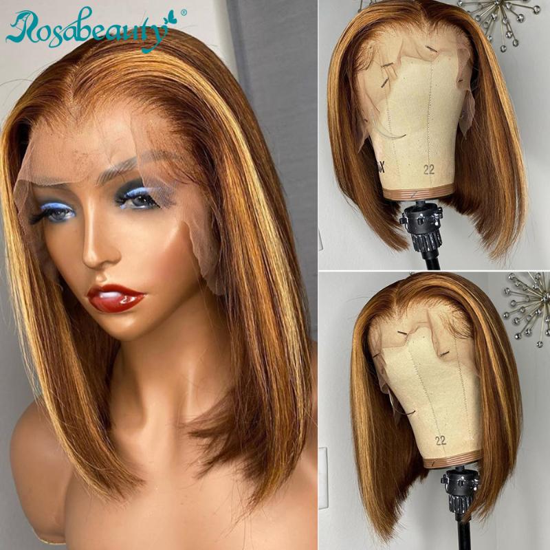 Rosabeauty Human Hair Wig Straight 13x4 brown ombre Color Lace Front Human Hair Wig Pre Plucked Colored Wigs Remy Bob Wigs, As pic
Rosabeauty Human Hair Wig Straight 13x4 brown ombre Color Lace Front Human Hair Wig Pre Plucked Colored Wigs Remy Bob Wigs, As pic