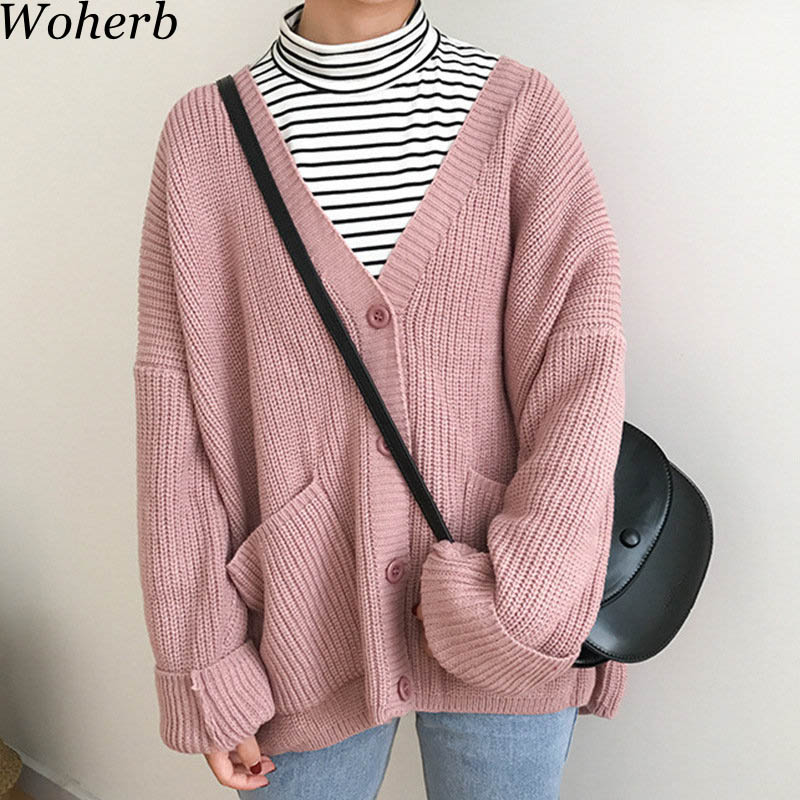 Woherb 2019 Korean Cardigan Women Loose Winter Sweater Jacket Ladies Kawaii Knitting Coat Jumper Chaqueta Mujer 20344, Beige
Woherb 2019 Korean Cardigan Women Loose Winter Sweater Jacket Ladies Kawaii Knitting Coat Jumper Chaqueta Mujer 20344, Beige