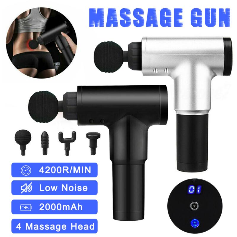 4200r/min Therapy Massage Gun 6 Speed Muscle Massager Pain Sport Massage Machine Relax Body Slimming Relief 4 Heads
4200r/min Therapy Massage Gun 6 Speed Muscle Massager Pain Sport Massage Machine Relax Body Slimming Relief 4 Heads