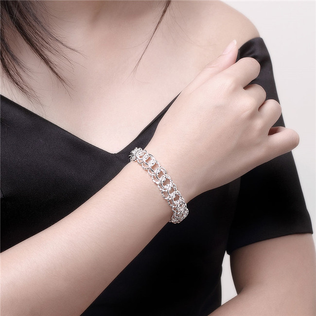 Hot sale best gift 925 silverCentipede TO bracelet DFMCH022,Brand new fashion 925 sterling silver plated Chain link bracelets high grade