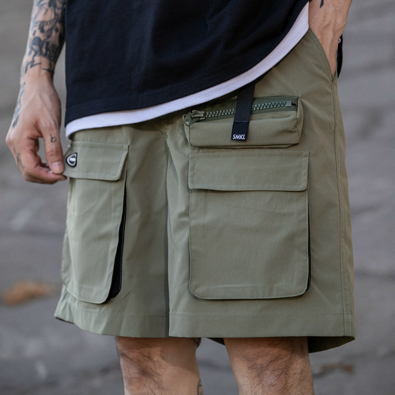 Function Multi-pocket Cargo Shorts Men Summer Streetwear Elastic Waist Drawstring Belt Shorts Mens Casual, Black
Function Multi-pocket Cargo Shorts Men Summer Streetwear Elastic Waist Drawstring Belt Shorts Mens Casual, Black