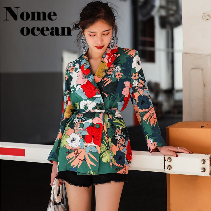 2018 Summer Women' Blazers Floral Print Vintage Suit Jackets Tencel Linen Lace-up Waist OL Fashion Coats Blazer Suit M18042604
2018 Summer Women' Blazers Floral Print Vintage Suit Jackets Tencel Linen Lace-up Waist OL Fashion Coats Blazer Suit M18042604