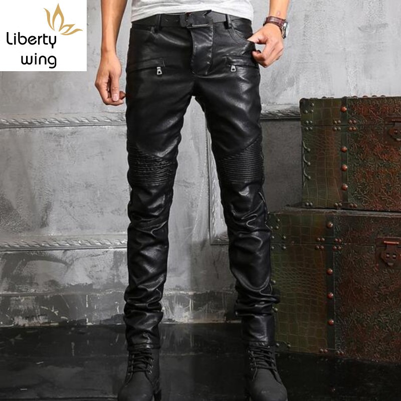 New Arrival Top Quality Mens Pu Leather Retro Motorcycle Man Slim Fit Pants Gothic Zip Trousers Plus Size 28-38
New Arrival Top Quality Mens Pu Leather Retro Motorcycle Man Slim Fit Pants Gothic Zip Trousers Plus Size 28-38