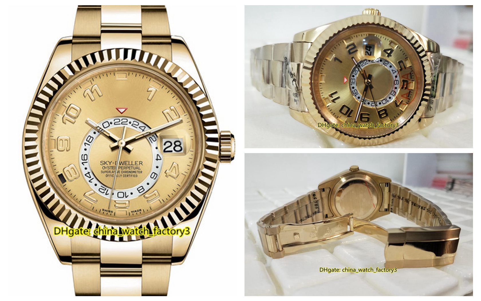 16 Color High Quality Watch 42mm Sky GMT Workin 326938 326935 326938 18k Gold & Steel Asia 2813 Movement Automatic Mens Watch WatchesLuxu
16 Color High Quality Watch 42mm Sky GMT Workin 326938 326935 326938 18k Gold & Steel Asia 2813 Movement Automatic Mens Watch WatchesLuxu