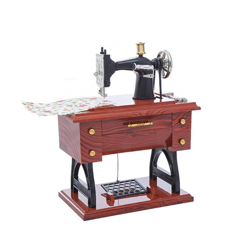 Antique Sewing Machine Elegant Music Box Retro Wood-Like Music Box Decoration Chinese Valentine'S Day Gift
Antique Sewing Machine Elegant Music Box Retro Wood-Like Music Box Decoration Chinese Valentine'S Day Gift