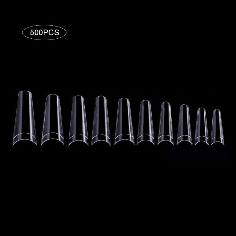 Art Tips Half Cover C Curve False Nails 500 Acrylic Gel Nail Manicure Decor Nail